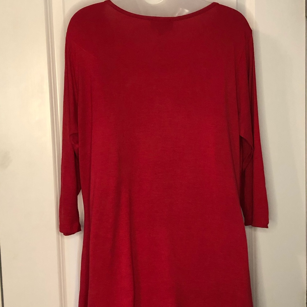 NWT Glitterscape Red Sharkbite Top Size M - Picture 8 of 8